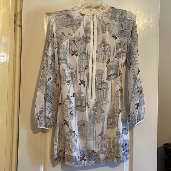 Ted Baker Birdcage Long Sleeve Beaded Shift Dress Size 1 - Picture 4 of 16